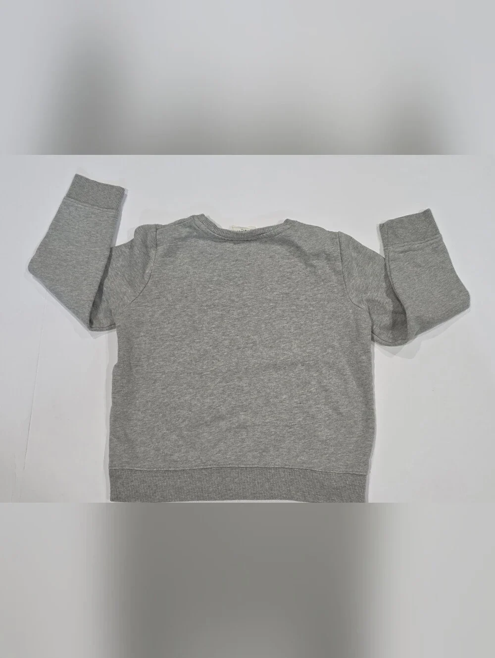 Mini Boden Gray Sweatshirt & Navy Polka Dot Matching Set with Colorful Flower